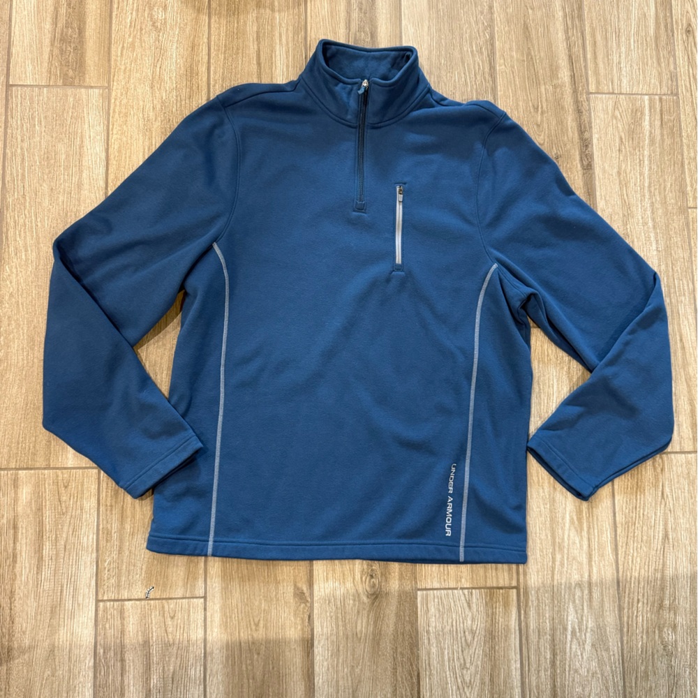 Under Armour Blue Quarter-Zip Fleece Loose Fit Large